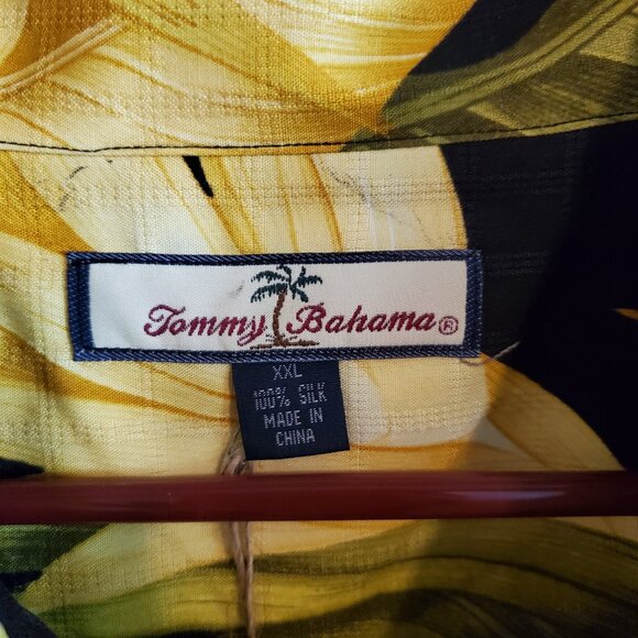 Tommy Bahama Black Leaf NWT XXL Silk Short Sleeve Shirt - Picture 7 of 13